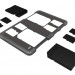 Компактный защитный футляр для флеш карт (2x SD и 4x MicroSD) черный цвет