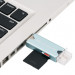 Картридер USB 3.0 / Type-C / MicroUSB OTG для SD и MicroSD карт памяти (светло-голубой)
