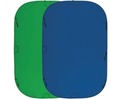 Складной фон хромакей 180х210 см синий/зелёный